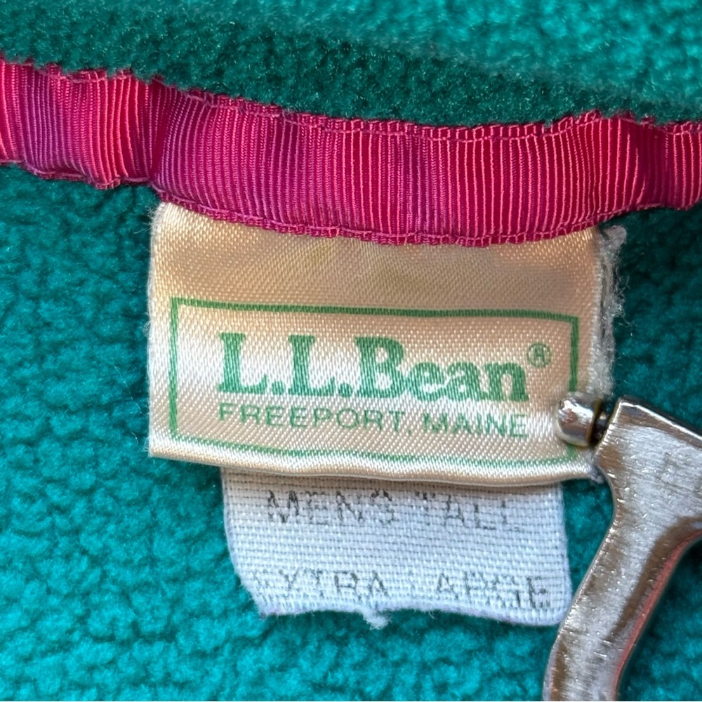 Vintage 90’s LL Bean Snap On Fleece Pullover Sweater - Picture 8 of 11